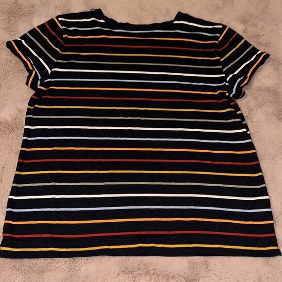 LOFT Vintage Soft Striped Navy T-shirt Size Small - Picture 2 of 3